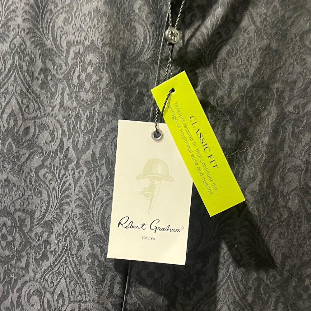 Robert Graham Black Short Sleeve Men's Shirt - Picture 5 of 5